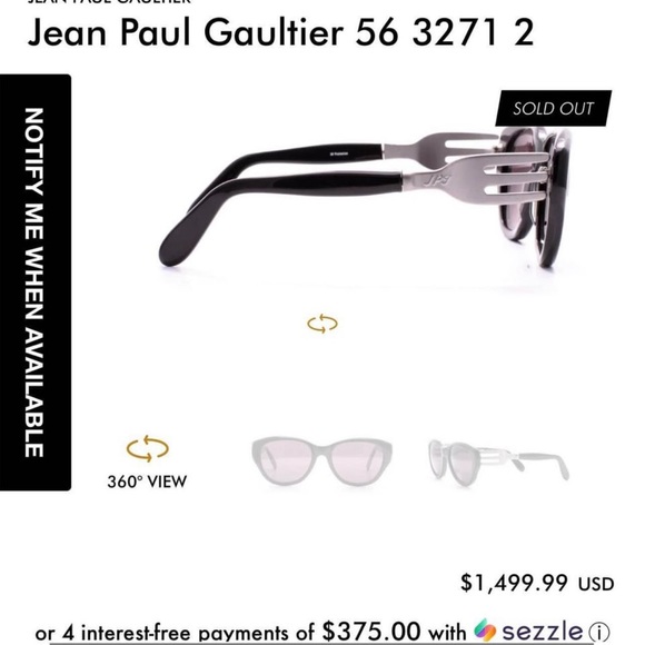 JEAN PAUL GAULTIER 56 3271 2 - Picture 1 of 4